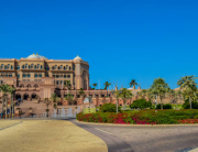 Majestic and Palatial beach front five star hotel known as Emirates Palace in Abu Dhabi in United Arab Emirates